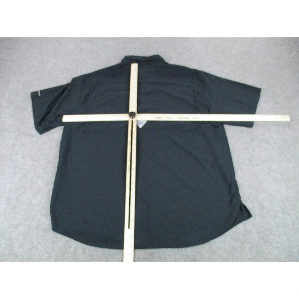 Columbia Shirt Mens Extra Large Black PFG Omni Shade Tamiami Fishing Outdoors